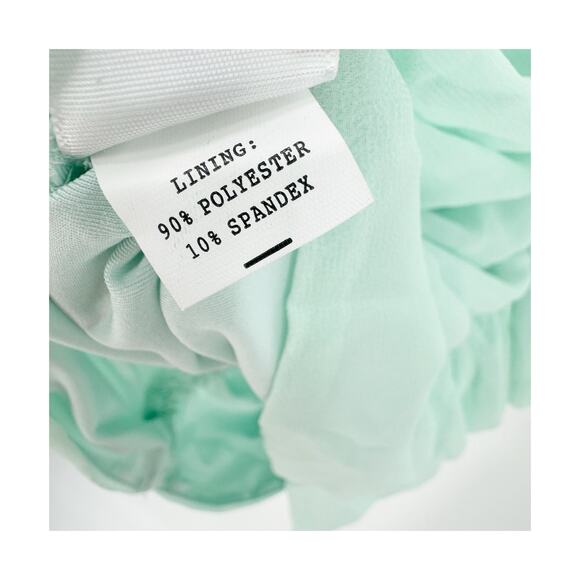 Flynn Skye Mint Green Ruched Mina Mini Dress Puff Sleeve Small NWT - Picture 11 of 12